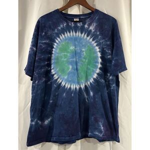 Sundog Tie Dye Shirt - Unique Tie Dye Shirt - Planet‎ Earth - Size XL Vintage